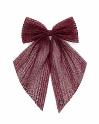 Nana Pleated Lace Bow Clip