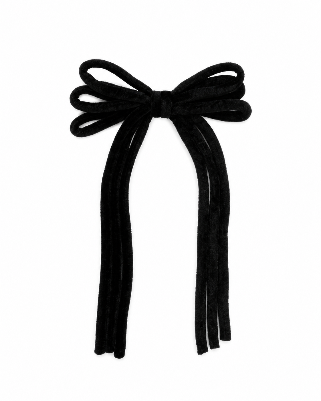 Velvet Corded Bow Clip