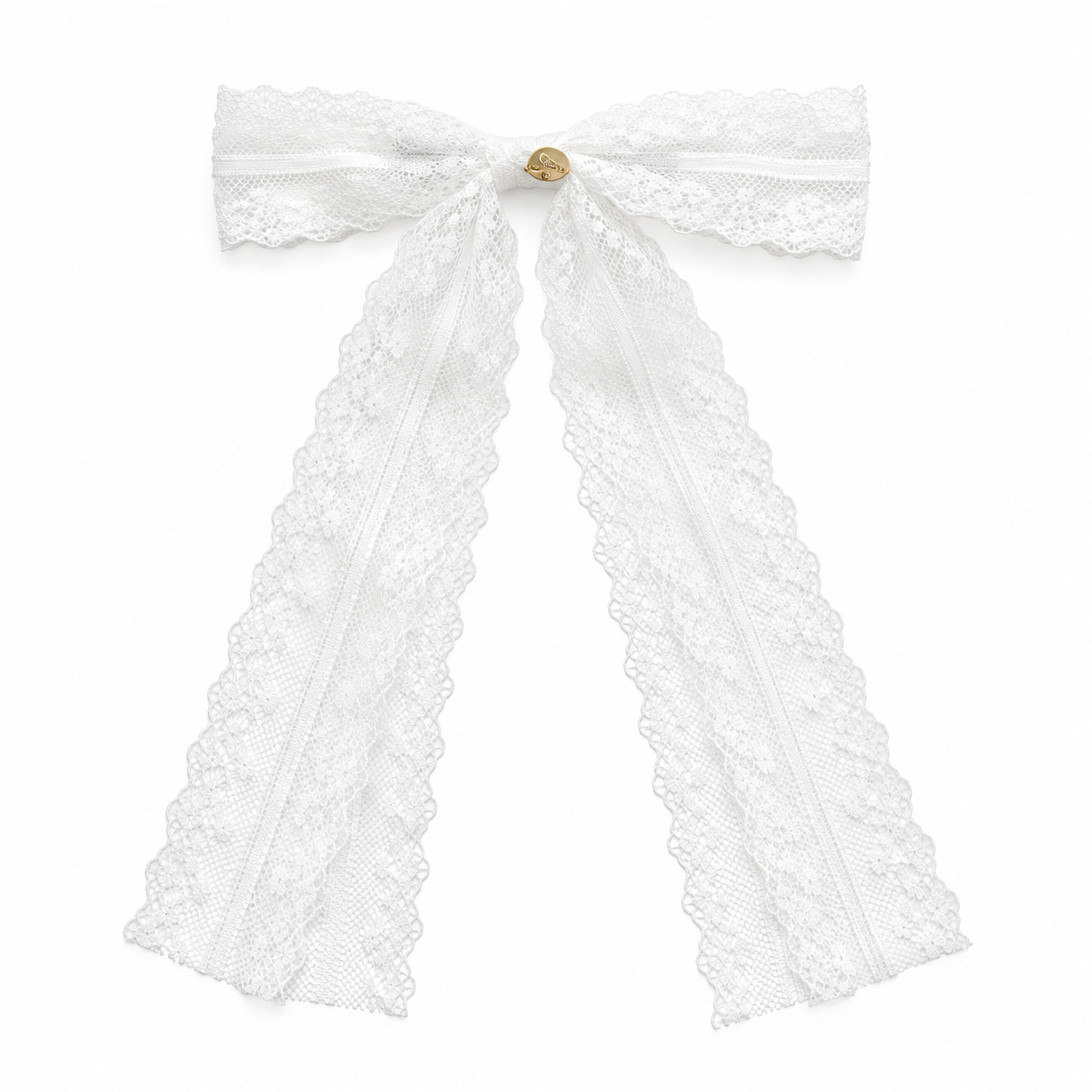 Nana Velvet Lace Ribbon Bow Clip