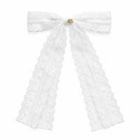 Nana Velvet Lace Ribbon Bow Clip