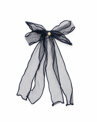 Nana Glitter Tulle Bow Clip