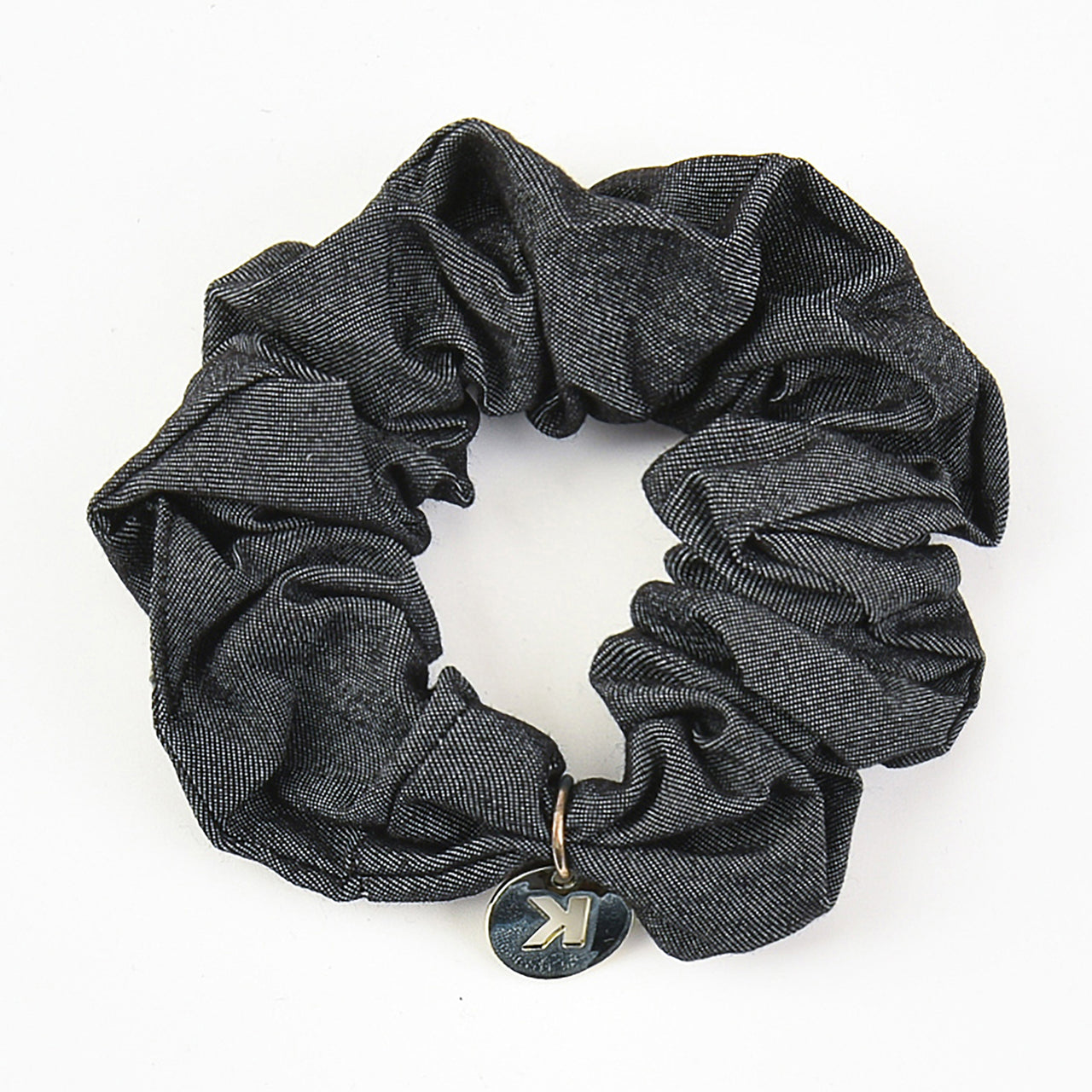 Denim Charm Scrunchie
