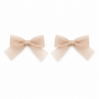 Nana 2PK Glitter Tulle Mini Bow Clip