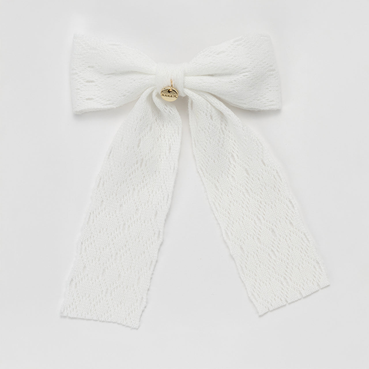 Nana Knit Lace Bow Clip