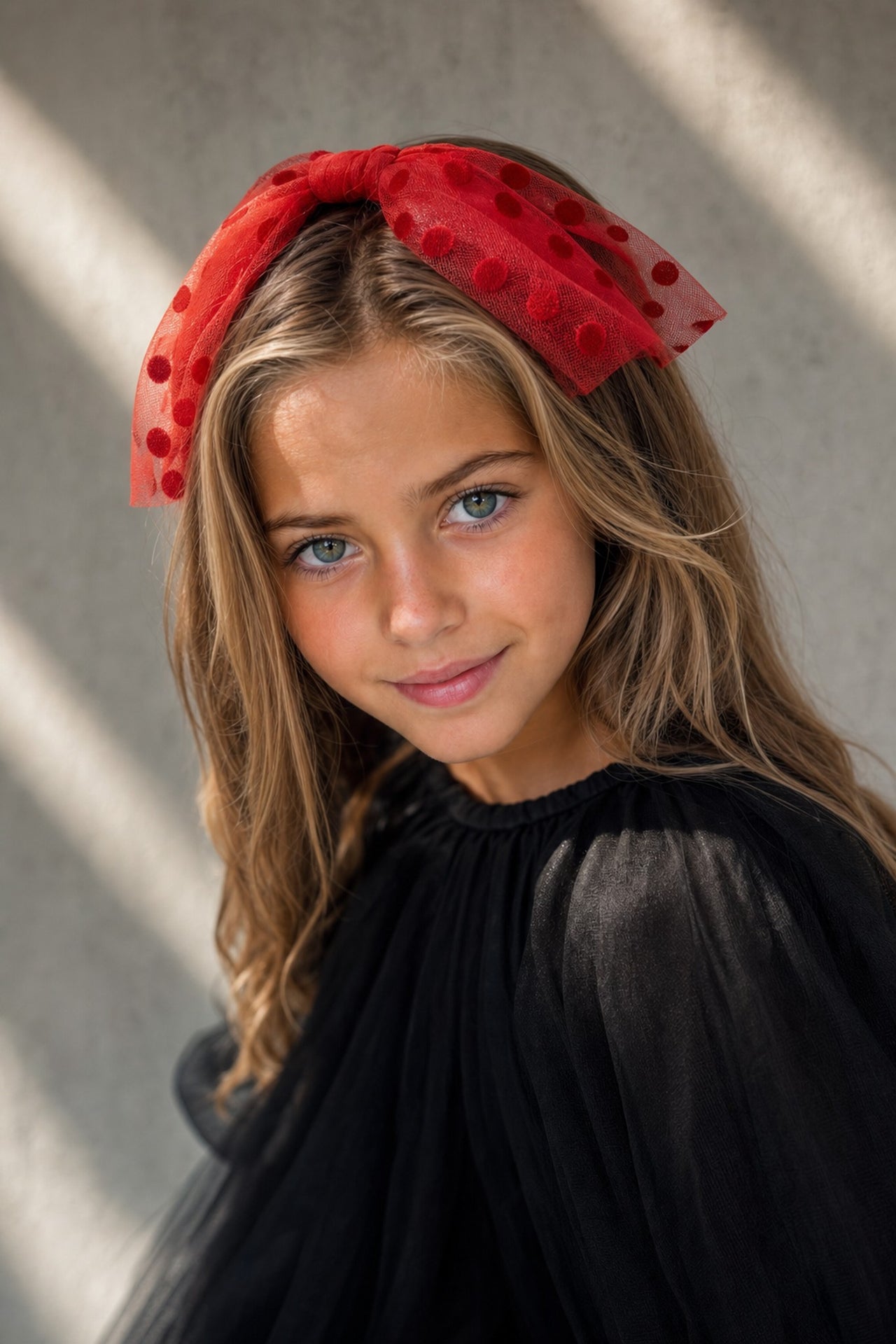 Tulle Polka Dot Bow Headband