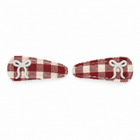 2 Pcs Checked Clip