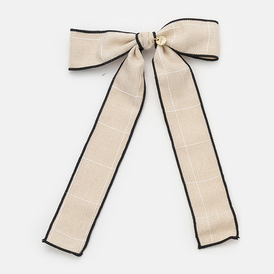 Nana Linen Bow Clip