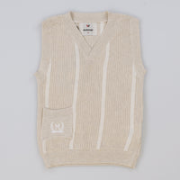 Melange Knit Stripes Vest
