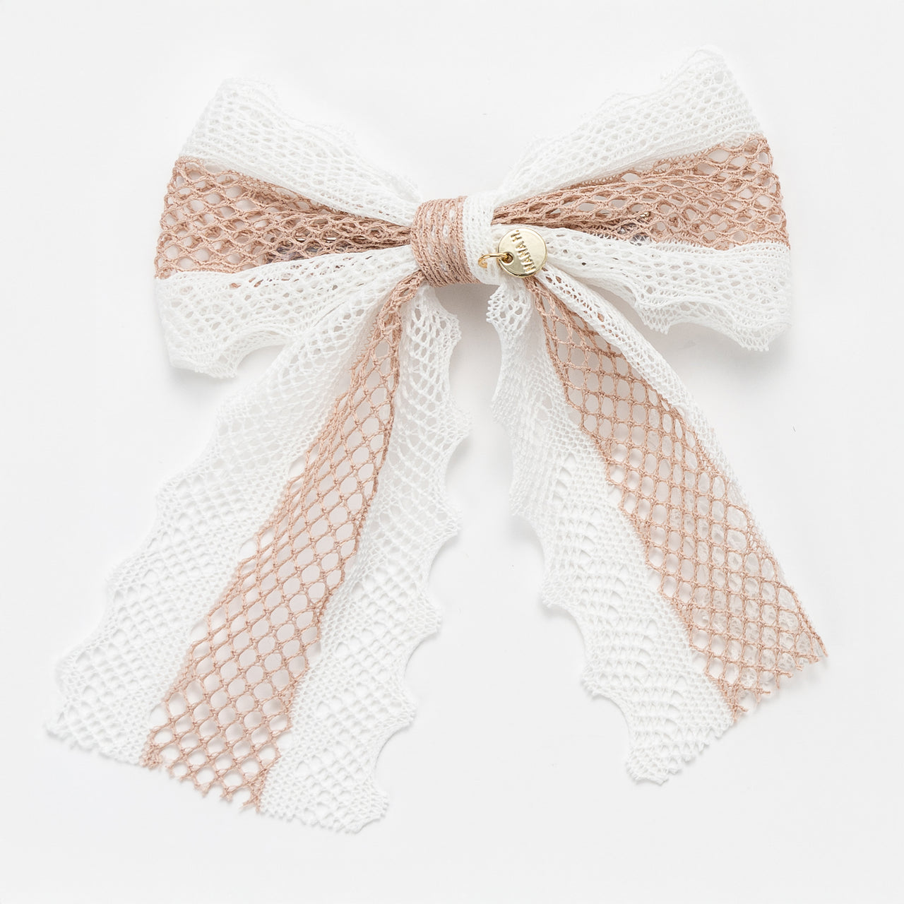 Nana Lace Short Ribbon Bow Clip