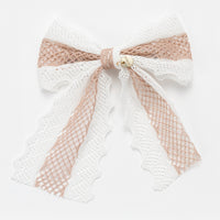 Nana Lace Short Ribbon Bow Clip
