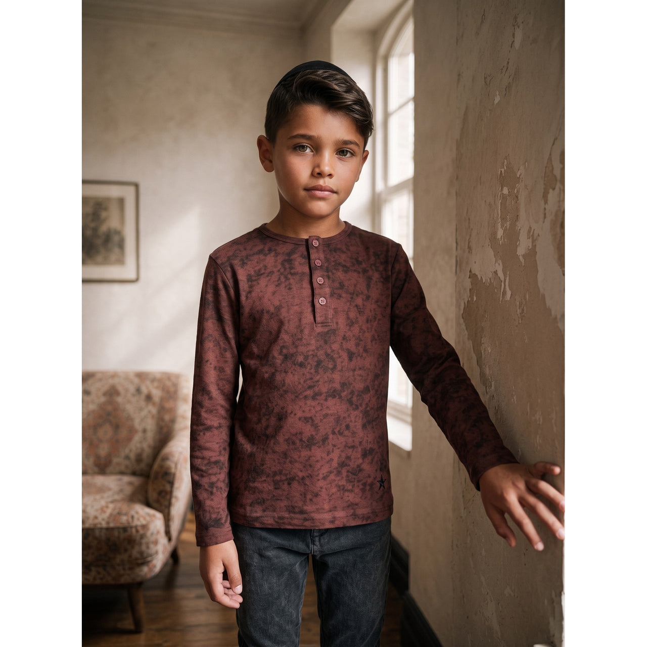 Hadas Boys Tie Dye Henley