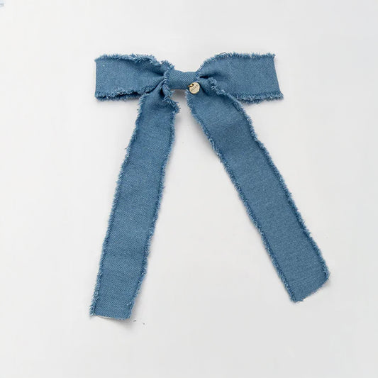 Nana Denim Long Bow Clip