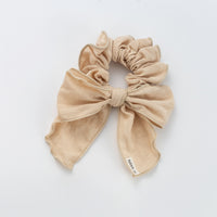 Nana Linen Bow Scrunchie
