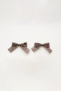Nana Printed Mesh Bow Clip