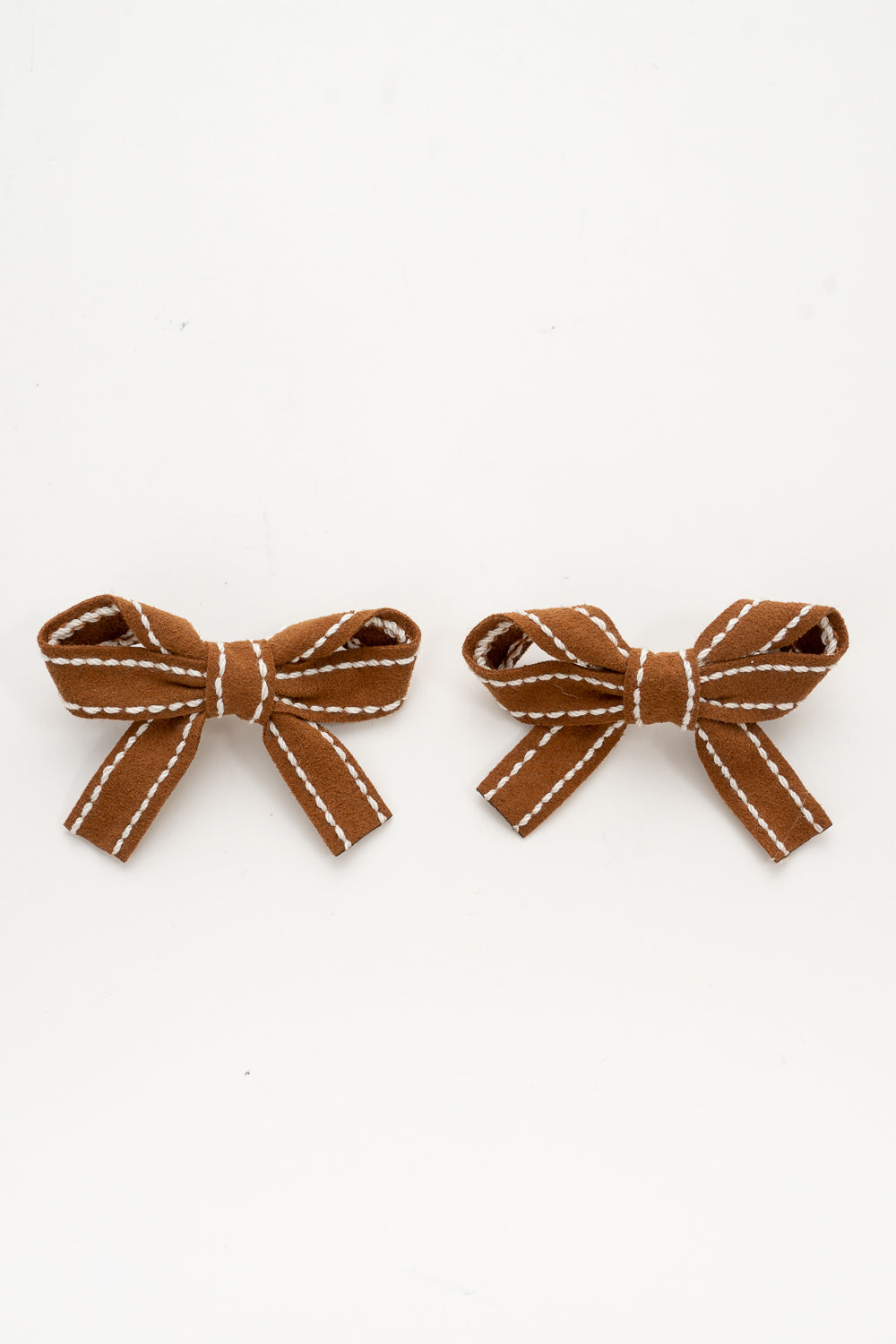 Nana 2 PK Brown Ribbon Mini Bow Clip