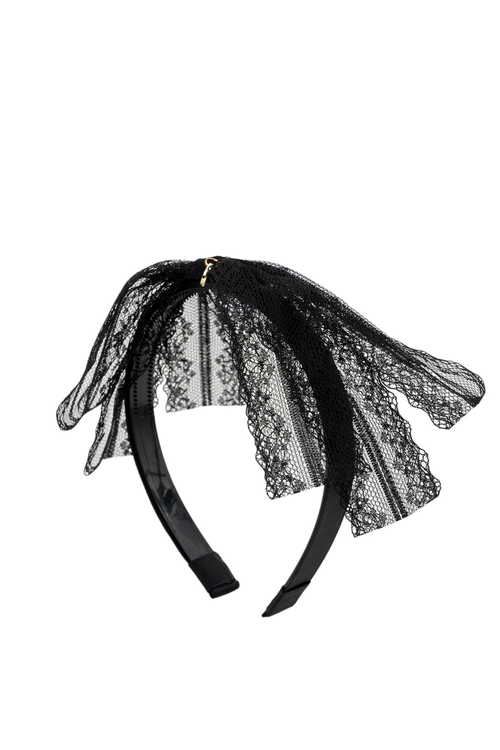 Nana Velvet Lace Ribbon Bow Headband
