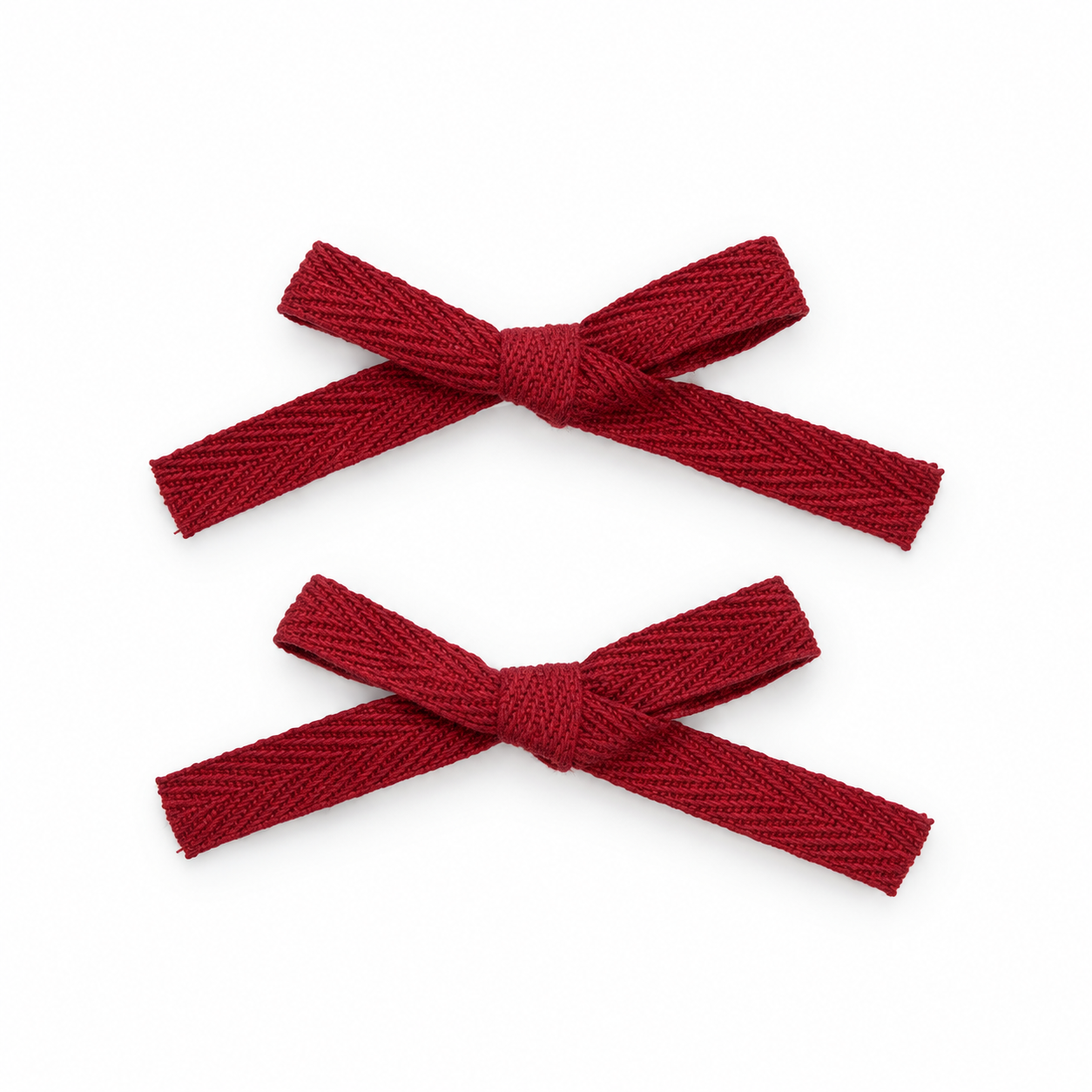 2 PK Woven Ribbon Bow Clip