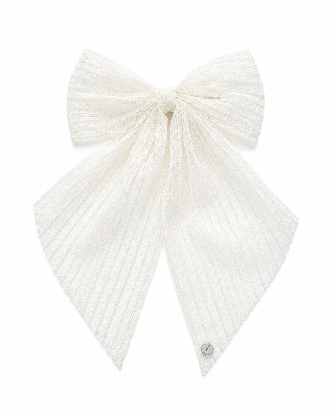 Nana Pleated Lace Bow Clip