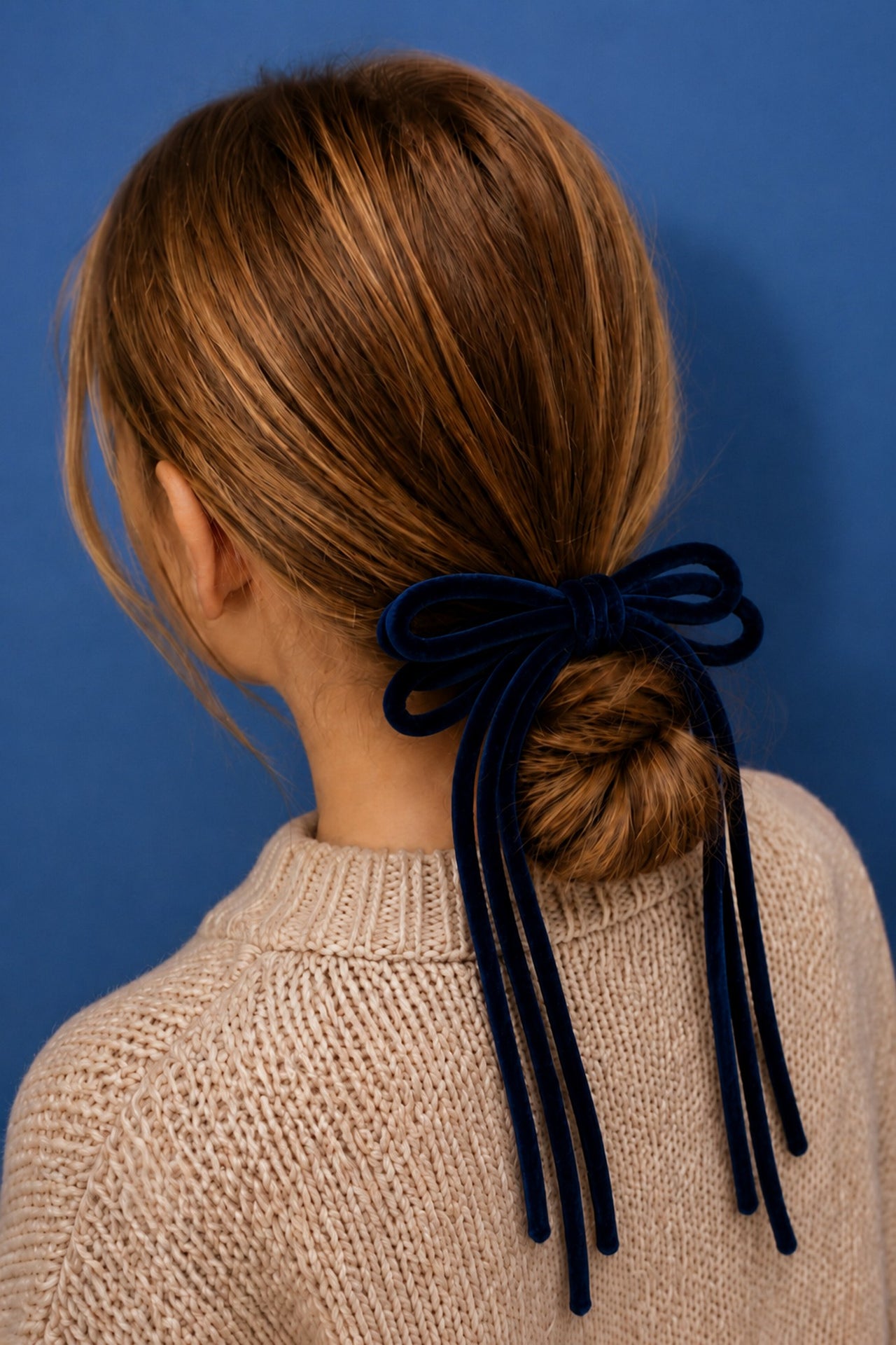 Velvet Corded Bow Clip