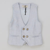 Melange Boys Woven Vest