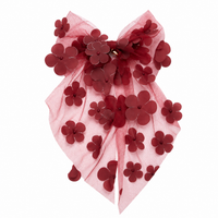 Mesh Flower Bow Clip