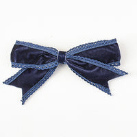 Velvet/Lace Bow Clip