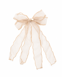 Nana Glitter Tulle Bow Clip
