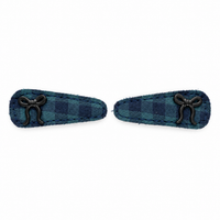 2 Pcs Checked Clip