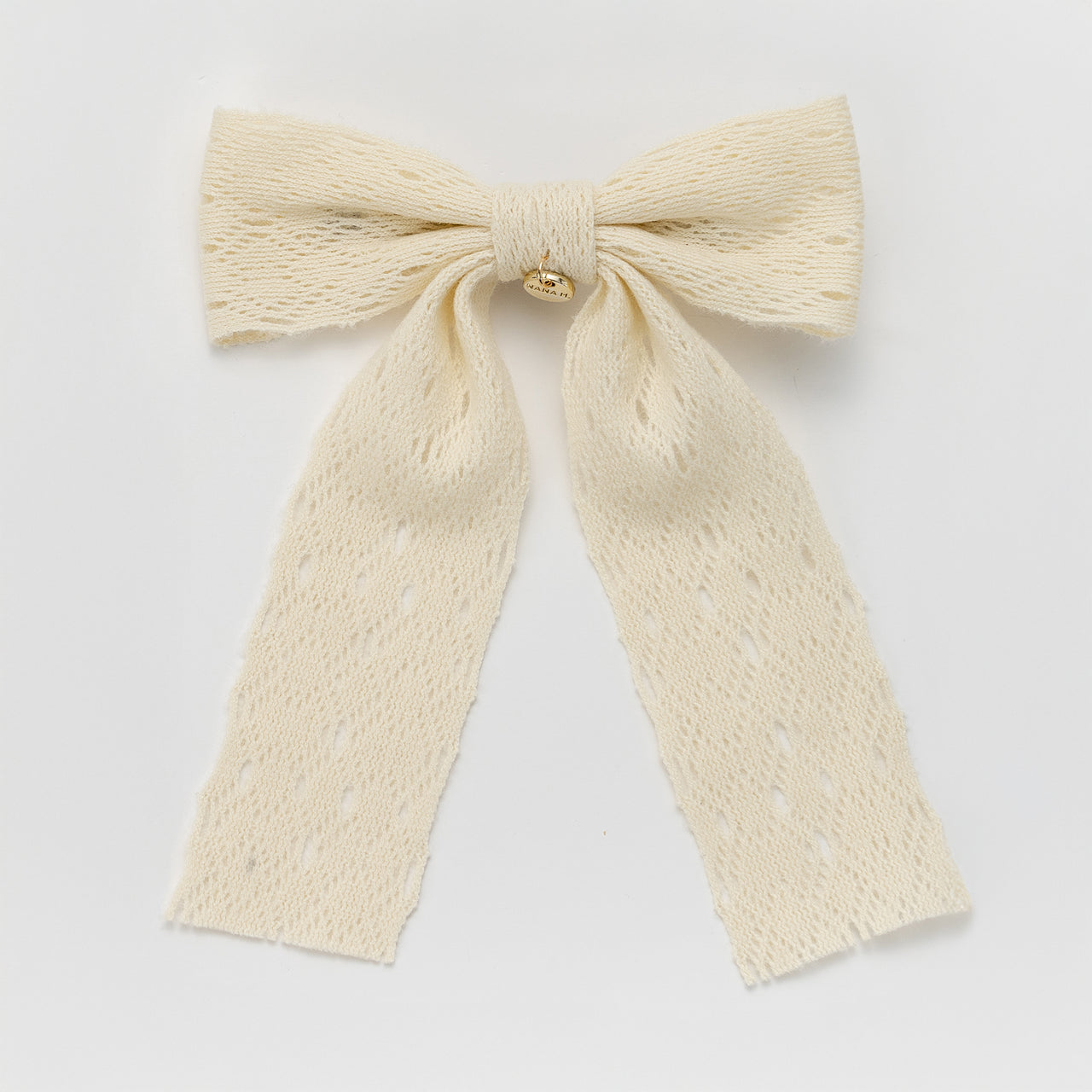 Nana Knit Lace Bow Clip