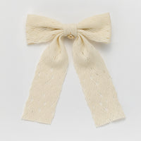 Nana Knit Lace Bow Clip