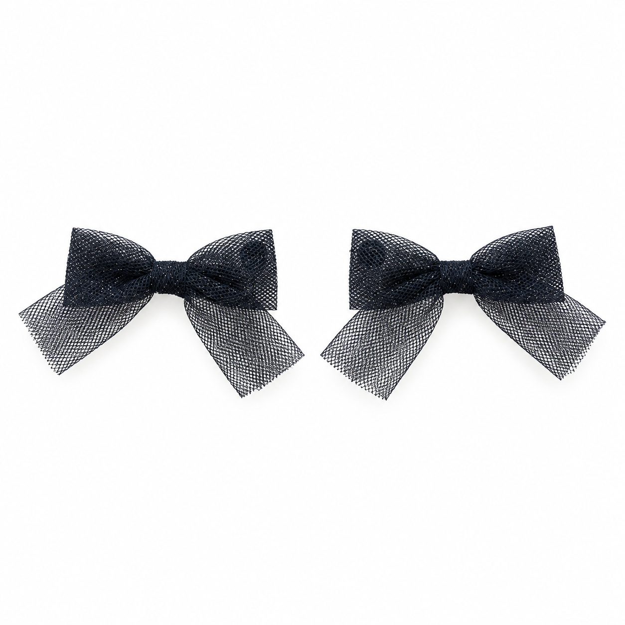 Nana 2PK Glitter Tulle Mini Bow Clip