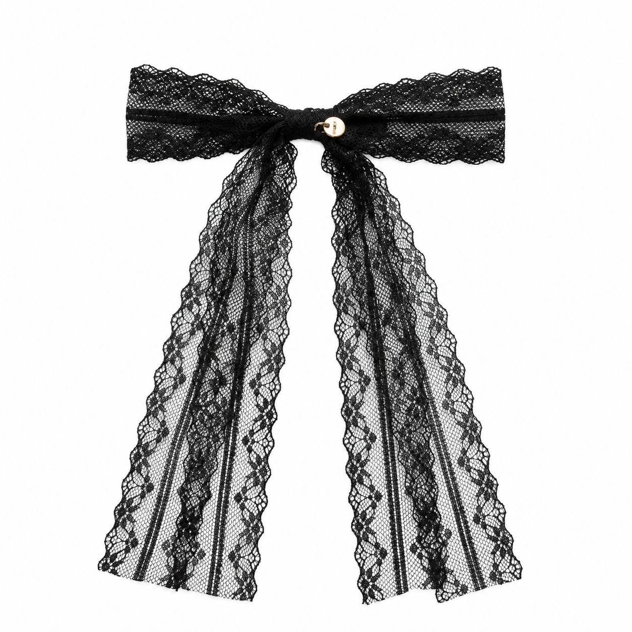 Nana Velvet Lace Ribbon Bow Clip
