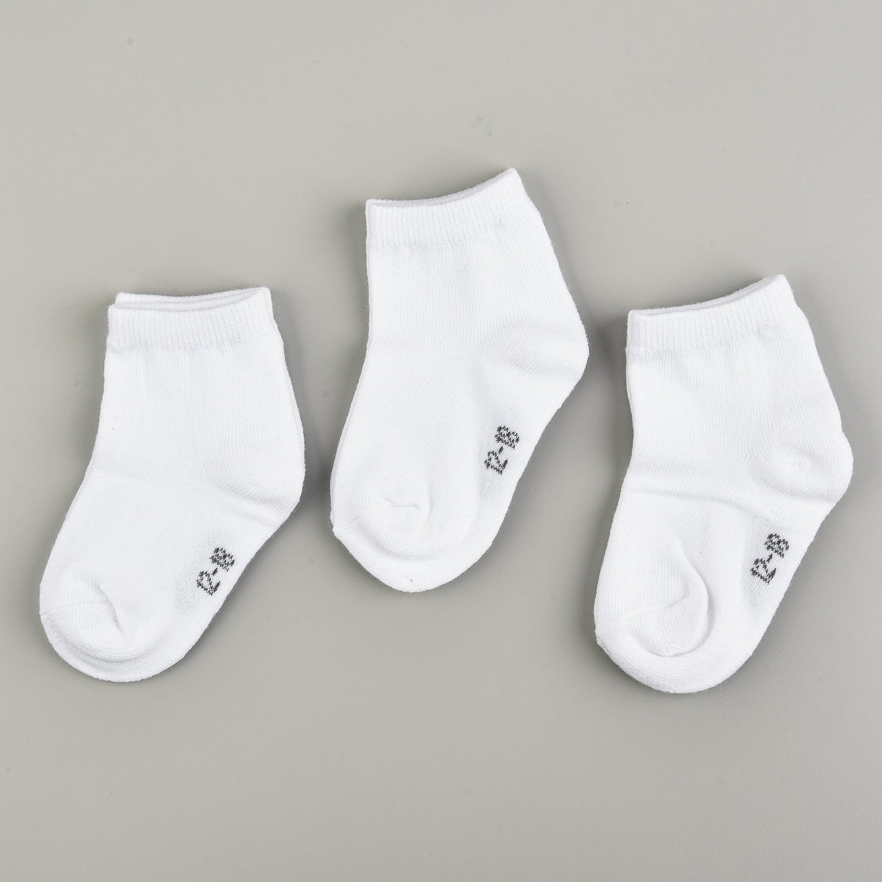 3 Pk White Socks - Kidichic