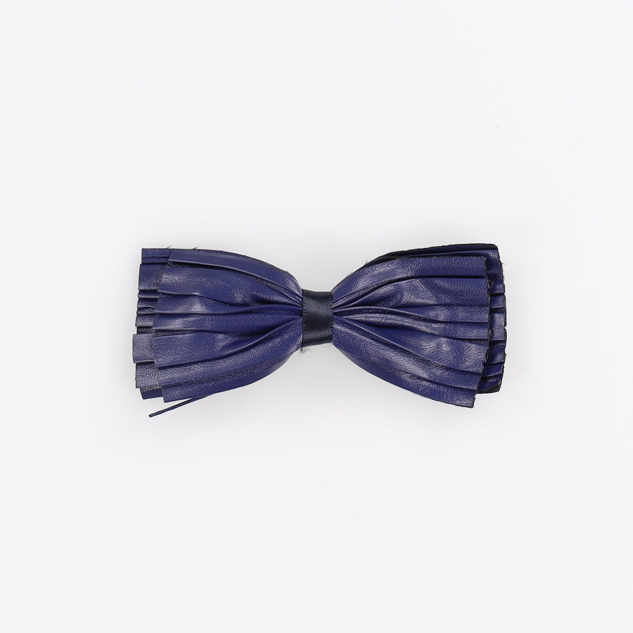 Pleated PU Bow Clip