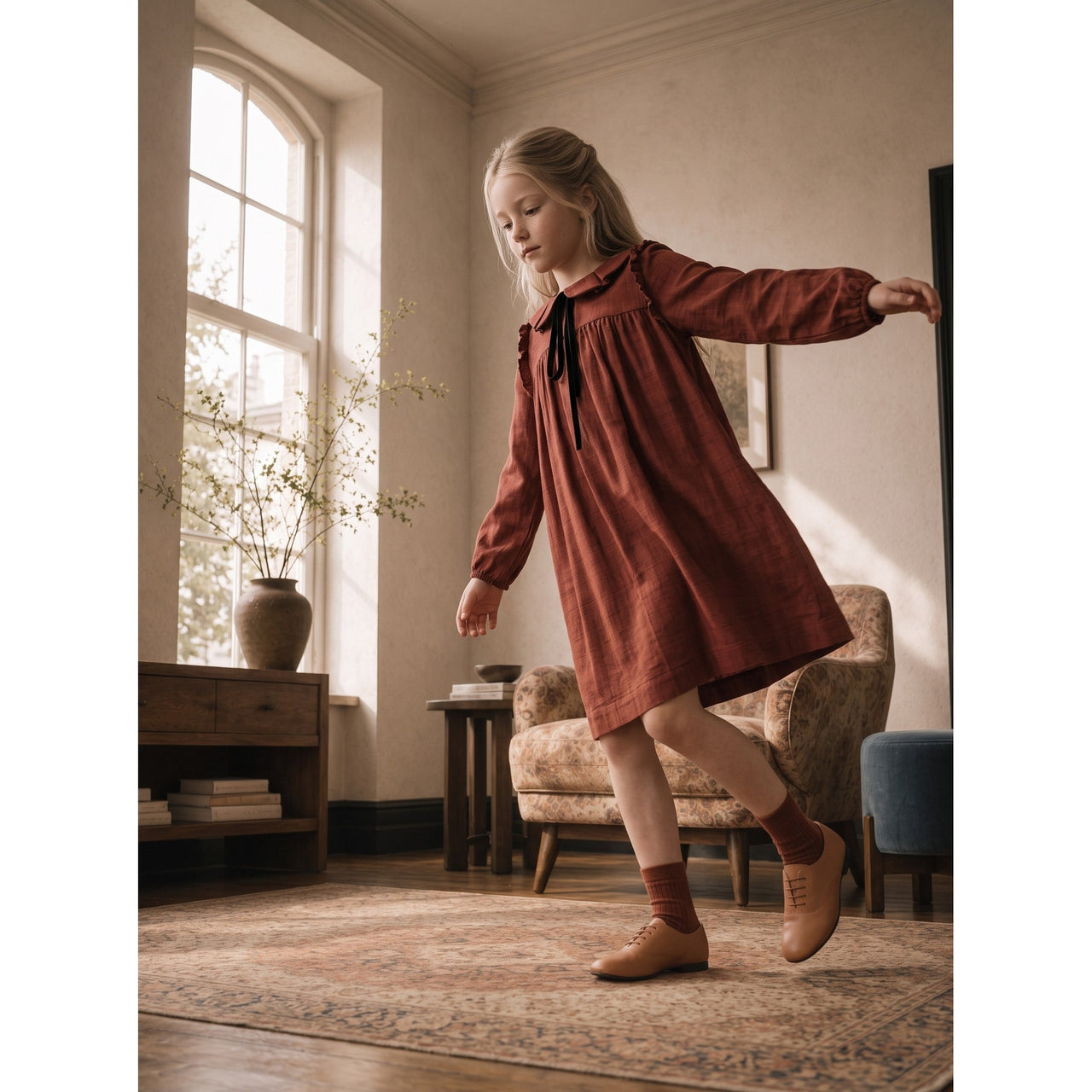 Hadas Pleated Collar Dress
