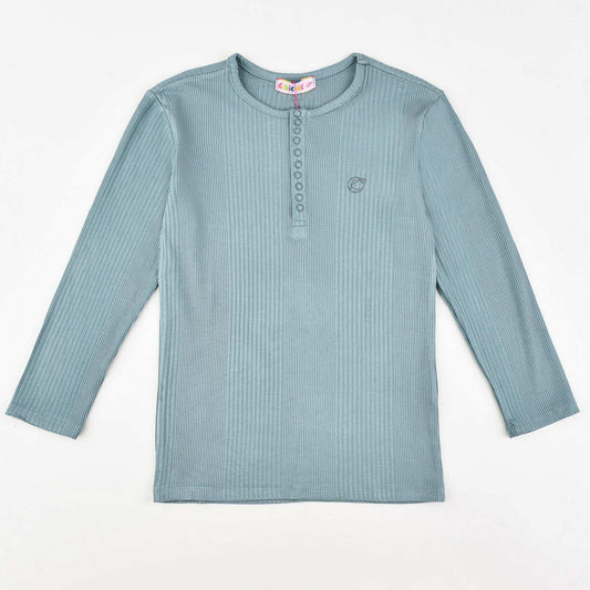 3/4 Sleeve Basic Rib Shirt - Kidichic