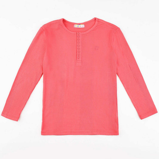 3/4 Sleeve Basic Rib Shirt - Kidichic