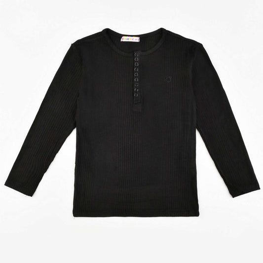 3/4 Sleeve Basic Rib Shirt - Kidichic