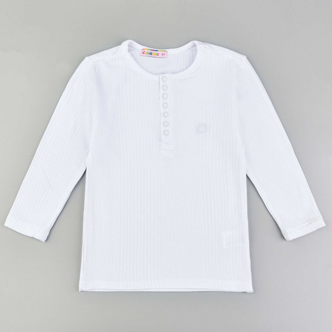 3/4 Sleeve Basic Rib Shirt - Kidichic