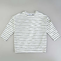 3/4 Sleeve Rib Striped Top - Kidichic