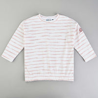 3/4 Sleeve Rib Striped Top - Kidichic