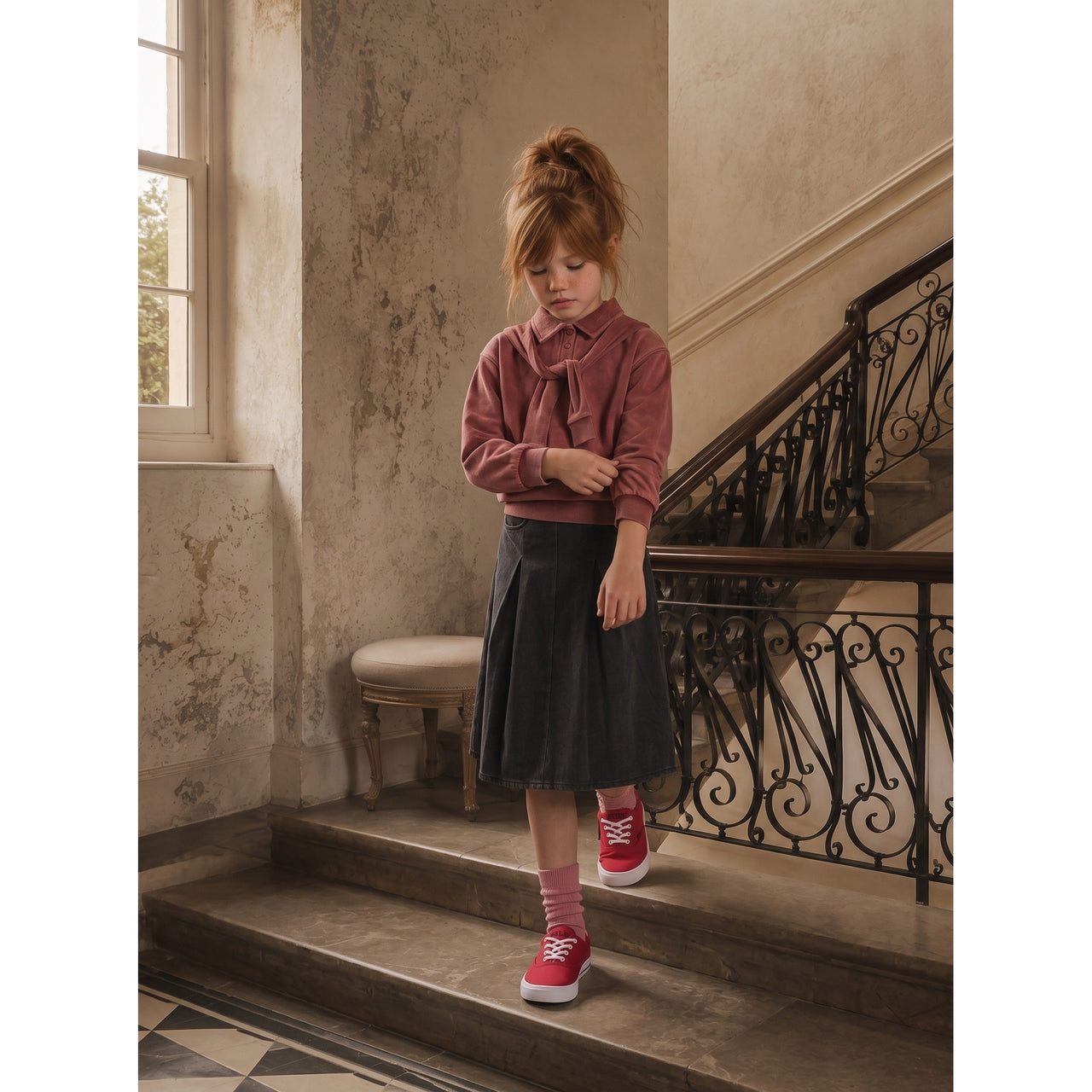 Hadas Rib Wash Collar Sweatshirt