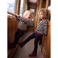 Melange Baby Striped Sweatshirt Set