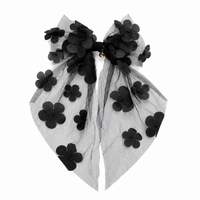 Mesh Flower Bow Clip