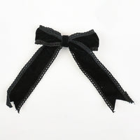 Velvet/Lace Long Bow Clip