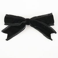 Velvet/Lace Bow Clip
