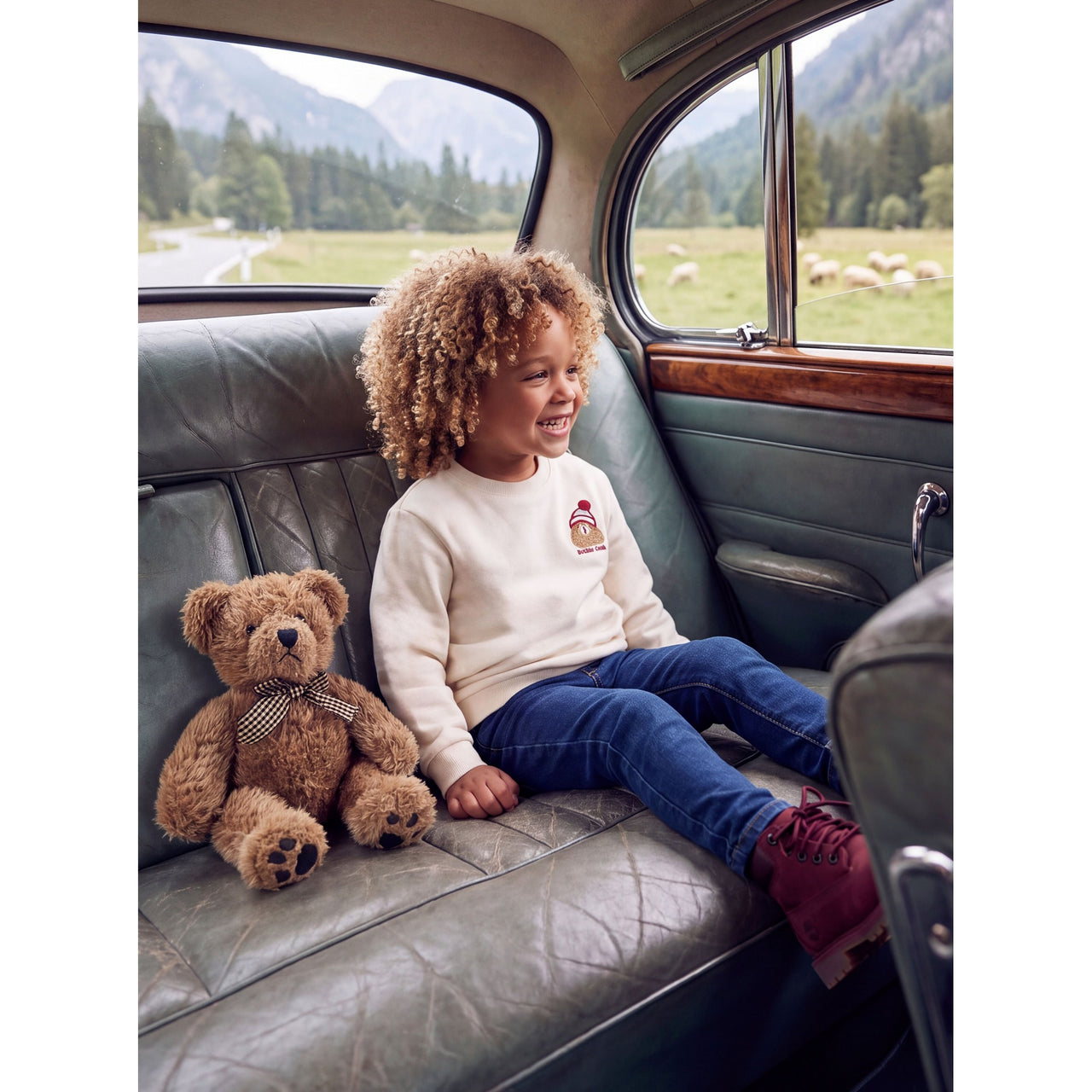 Melange Teddy Check Sweatshirt