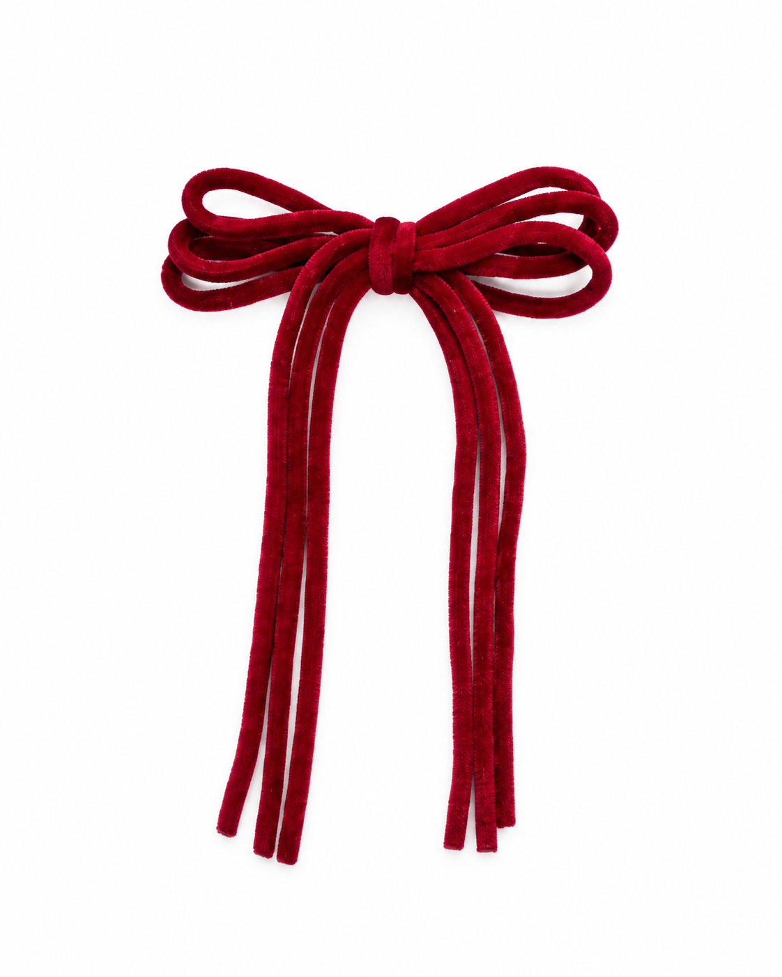 Velvet Corded Bow Clip