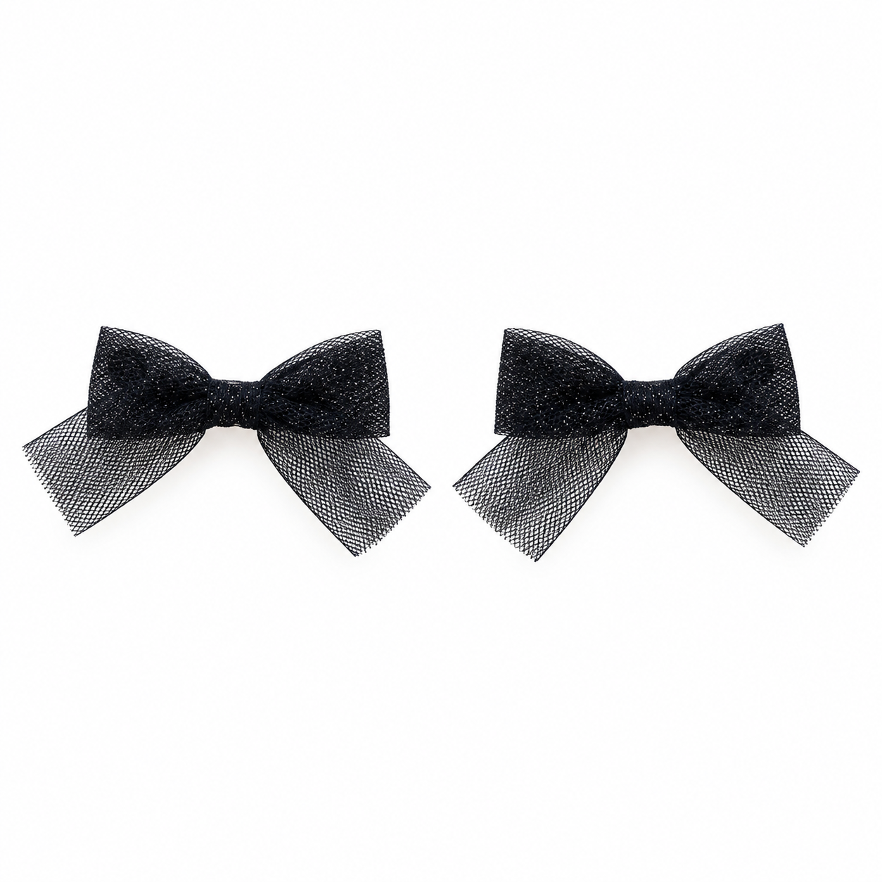 Nana 2PK Glitter Tulle Mini Bow Clip