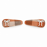 2 Pcs Checked Clip